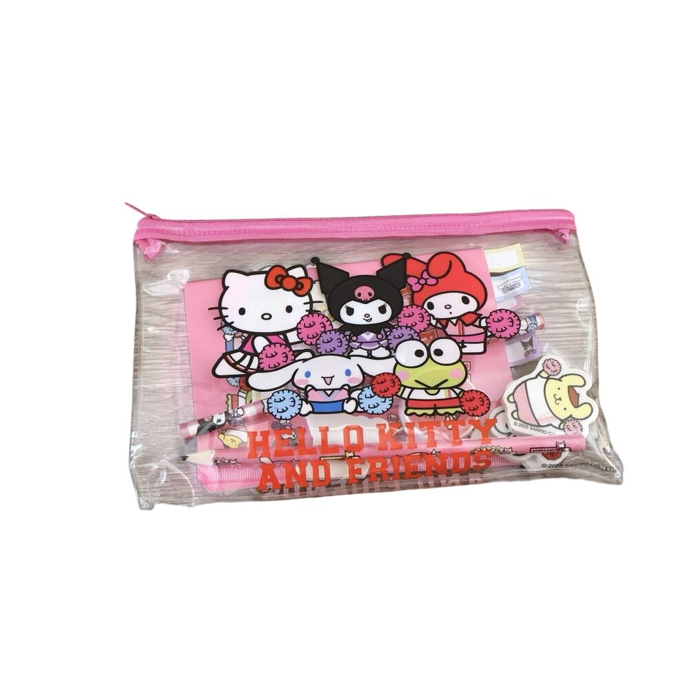 Sanrio Hello Kitty Stationary Set Pencil Pouch Journal Sticky Notes Erasers 2025